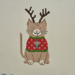 Blue Ridge Stitchery Kitty's Gift Needlepoint Canvas