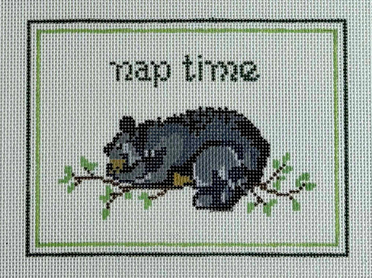 Blue Ridge Stitchery Nap Time - Bear Needlepoint Canvas