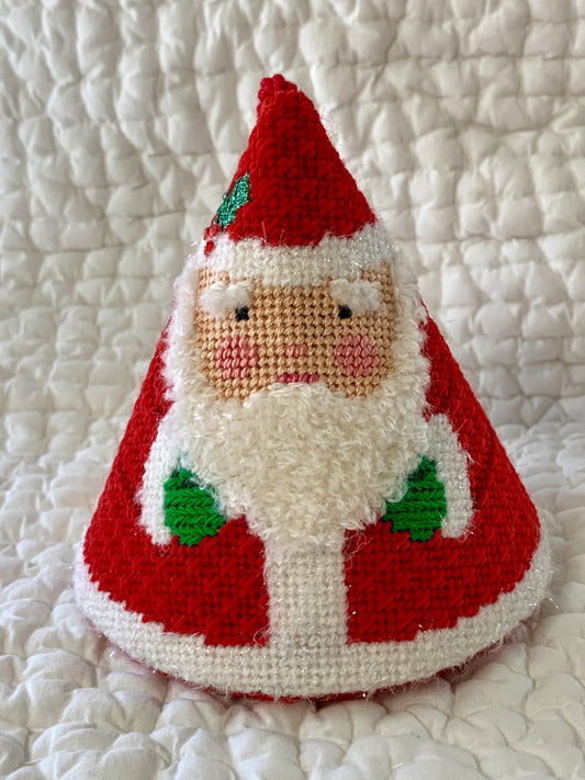 Blue Ridge Stitchery Santa Claus 3D Cone Needlepoint Canvas