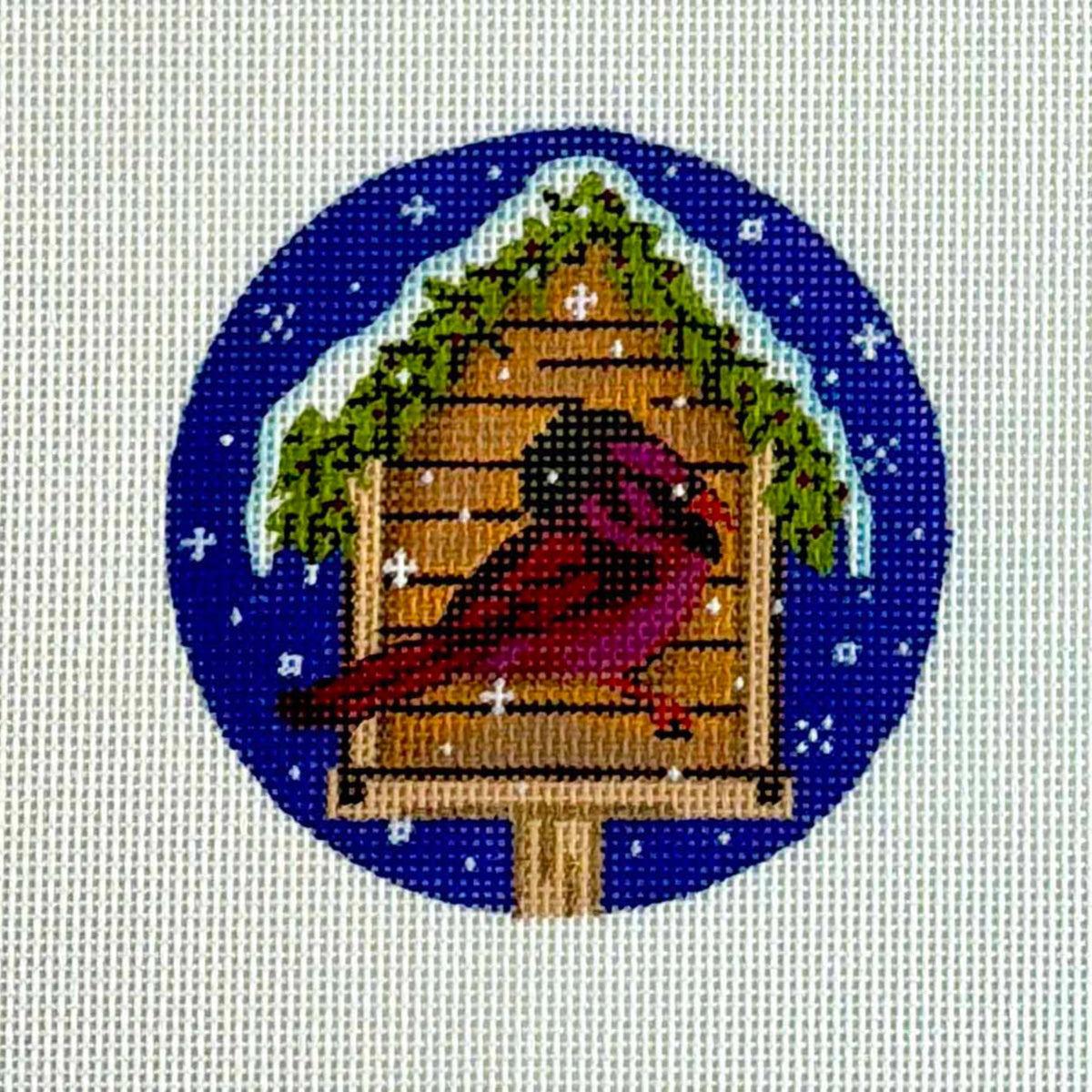 Blue Ridge Stitchery Birdhouse - Cardinal Needlepoint Canvas