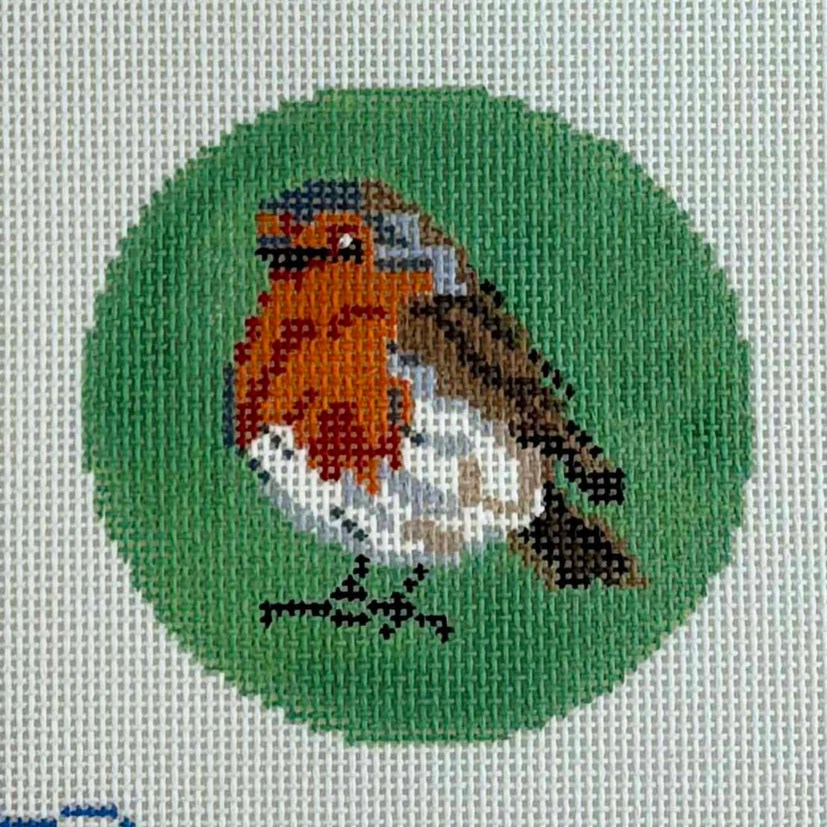 Blue Ridge Stitchery Robin Redbreast Needlepoint Canvas