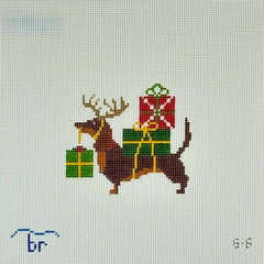 Blue Ridge Stitchery Special Delivery Dachshund Needlepoint Canvas