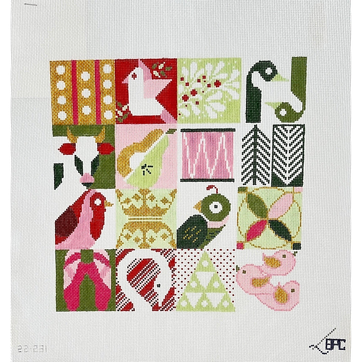 Blueberry Point 12 Days of Christmas Needlepoint Canvas