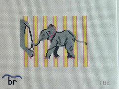 Blue Ridge Stitchery Hang On Baby Elephant Needlepoint Canvas