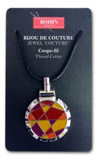 Bohin Thread Cutter Pendant - Quilt Red/Yellow