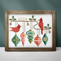 Boomerang Stitches Bauble Birds Cross Stitch Pattern