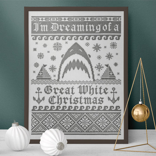 Boomerang Stitches Great White Christmas Cross Stitch Pattern