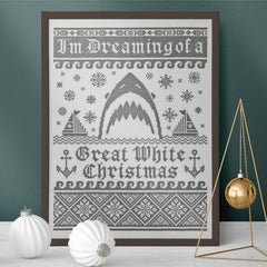 Boomerang Stitches Great White Christmas Cross Stitch Pattern