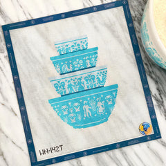 Wheelhaus Needlepoint Large Butterprint Bowls Needlepoint Canvas