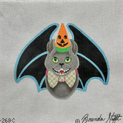 Brenda Stofft Designs Halloween Bat in a Bow Tie Needlepoint Canvas