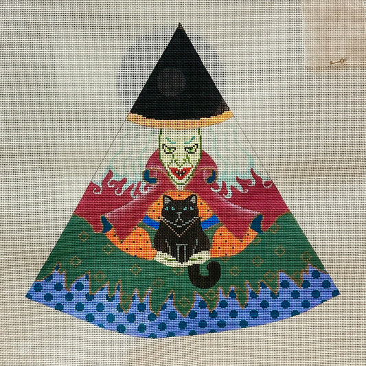 Brenda Stofft Designs Large Cone Witch Needlepoint Canvas