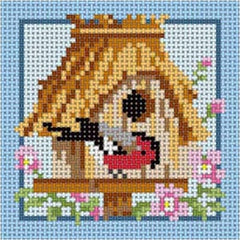 The Meredith Collection Treglown Designs Birdhouse B Coaster Needlepoint Canvas