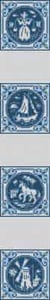 The Meredith Collection Treglown Designs Blue Delft Coasters Needlepoint Canvas
