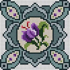 The Meredith Collection Treglown Designs Flower Coaster One Needlepoint Canvas