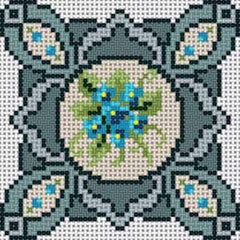 The Meredith Collection Treglown Designs Flower Coaster Four Needlepoint Canvas
