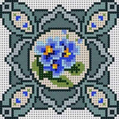 The Meredith Collection Treglown Designs Flower Coaster Five Needlepoint Canvas