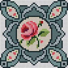 The Meredith Collection Treglown Designs Flower Coaster Six Needlepoint Canvas