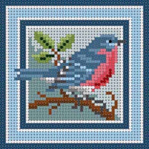 The Meredith Collection Treglown Designs Blue Bird Needlepoint Canvas