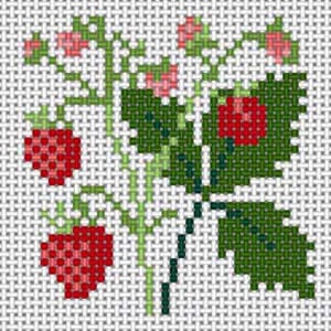 The Meredith Collection Treglown Designs Strawberry Needlepoint Canvas