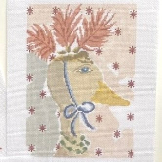 The Plum Stitchery Menagerie Collection - Duck Needlepoint Canvas - 18M