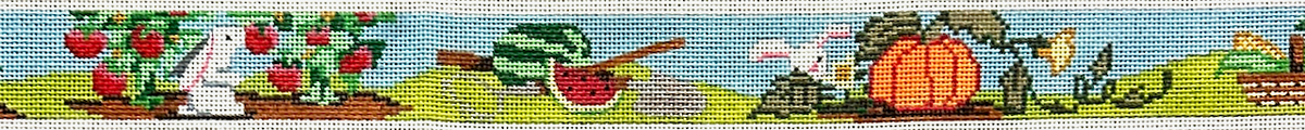 CBK Needlepoint Keep Your Pants On Rabbit in the Garden Belt Needlepoint Canvas