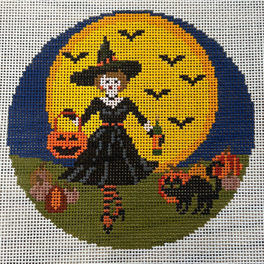 The Gingham Stitchery Kirkland Design Studios Betty Loves Halloween Canvas And Stitch Guide Needlepoint Canvas