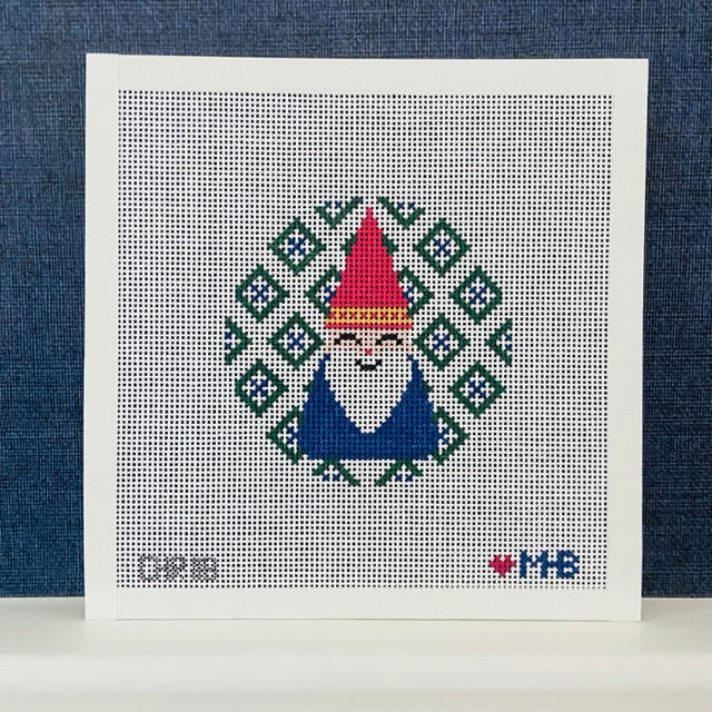 Love MHB Studio Fair Isle Gnome Needlepoint Canvas