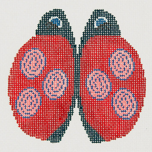 Lee's Needle Arts Red Petite Lady Bug Needlepoint Canvas