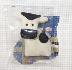 Kathy Schenkel Designs Cow in a Manger Mini Stocking Needlepoint Canvas