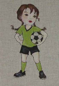 The Meredith Collection Treglown Designs Carmy Loves Soccer Needlepoint Canvas