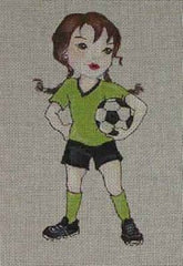 The Meredith Collection Treglown Designs Carmy Loves Soccer Needlepoint Canvas