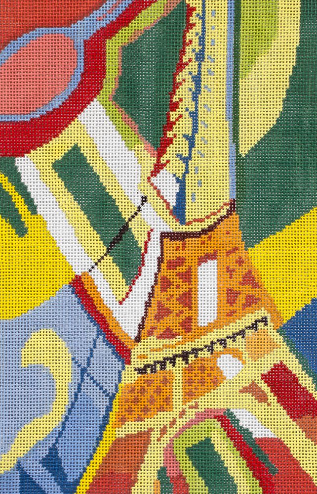 Changing Woman Designs Delaunay Eiffel Tower Needlepoint Canvas