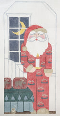 Kathy Schenkel Designs Northwood Nights Santa Needlepoint Canvas