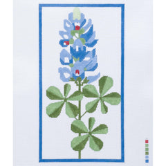 Changing Woman Designs Bluebonnet Flower Needlepoint Canvas