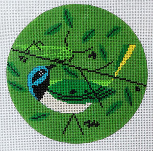 Charley Harper Green Jay Needlepoint Canvas