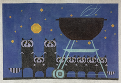 Charley Harper The Bandits Needlepoint Canvas