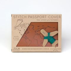 Chasing Threads Stitch Where You've Been Passport Kit - Brown Leather