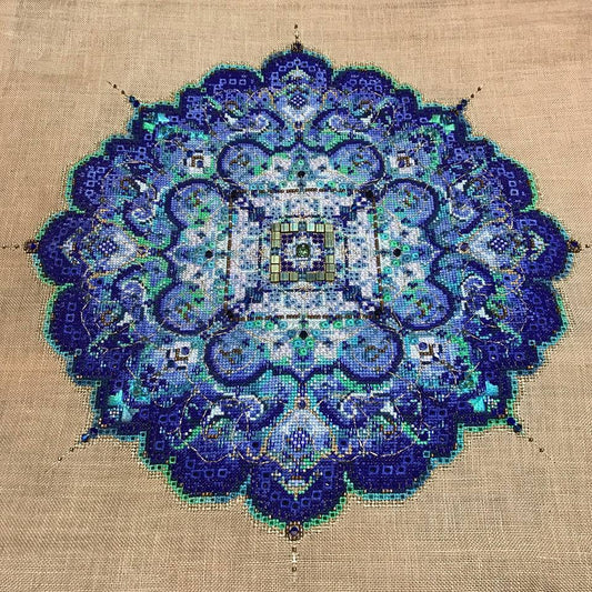 Chatelaine Designs The Blue Moroccan Lace Mandala Cross Stitch Pattern
