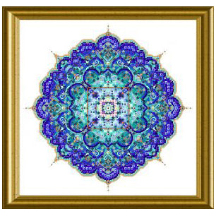 Chatelaine Designs The Blue Moroccan Lace Mandala Cross Stitch Pattern