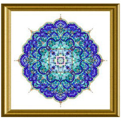 Chatelaine Designs The Blue Moroccan Lace Mandala Cross Stitch Pattern