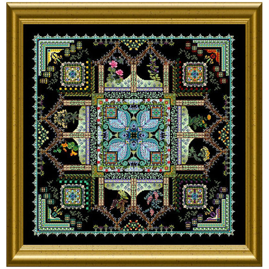 Chatelaine Designs The Medieval Dyer's Garden Mandala (Tinctorium) Cross Stitch Pattern