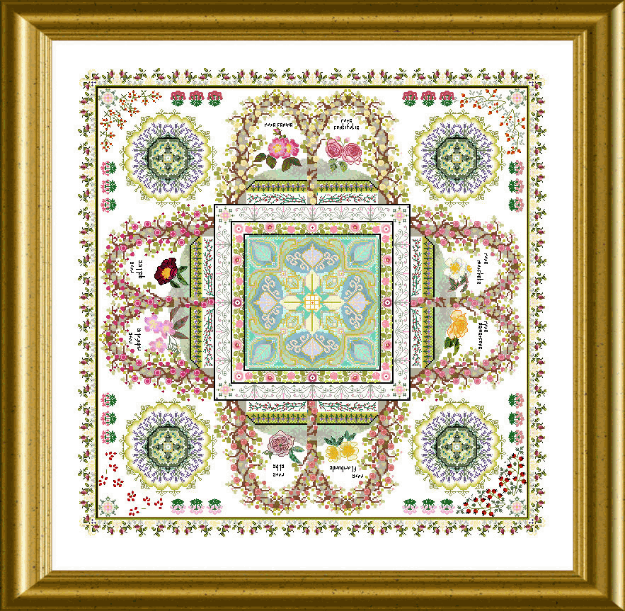 Chatelaine Designs The Rosarium Mandala Cross Stitch Pattern