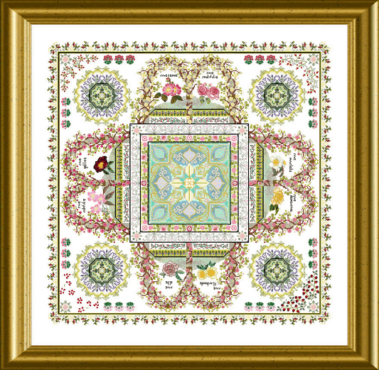 Chatelaine Designs The Rosarium Mandala Cross Stitch Pattern