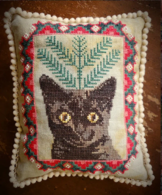 The Artsy Housewife Christmas Cat Cross Stitch Pattern