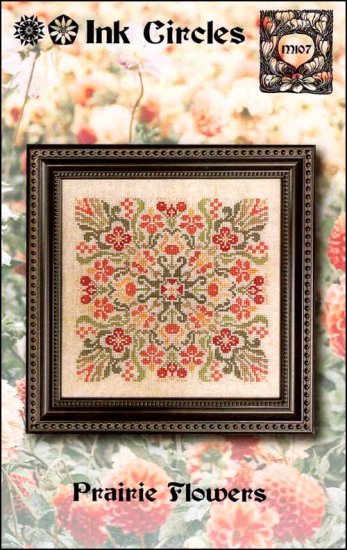 Ink Circles Prairie Flowers Cross Stitch Pattern