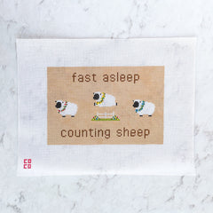 Coco Frank Fast Asleep Counting Sheep Needlepoint Canvas