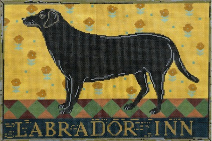 Cooper Oaks Design Black Lab Inn Needlepoint Canvas