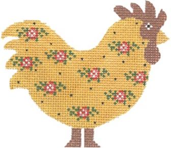 Cooper Oaks Design Linda Ragno Gold Rooster Needlepoint Canvas