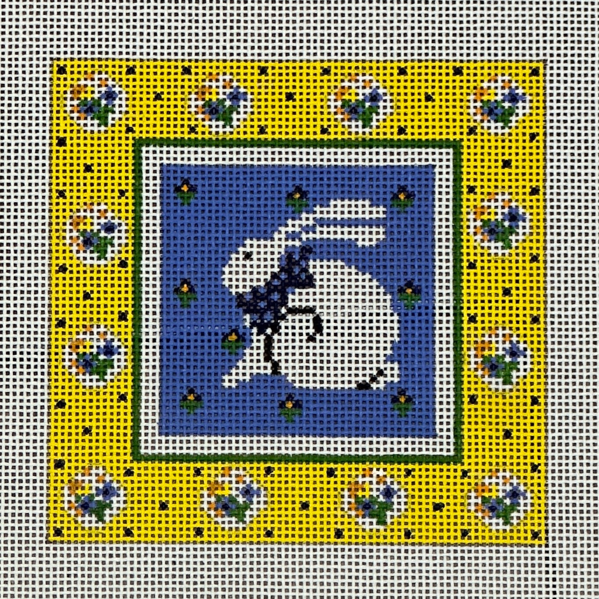 Cooper Oaks Design Linda Ragno Le Lapin Rabbit Needlepoint Canvas