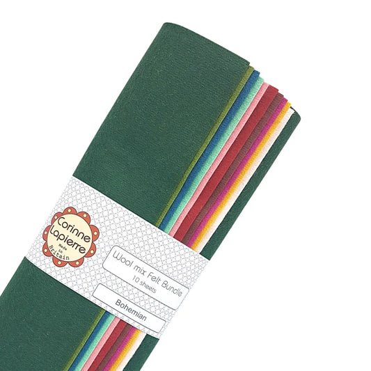 Finishing: Corinne Lapierre Felt Bundle of 10 Sheets - Bohemian